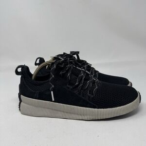 Sorel Out N About Plus Sneakers Womens Size 7.5 Black Mesh Shoes Lace NL3257-010